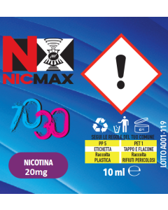 NIC MAX - BASE 70/30 DA 10ML - 20MG DI NICOTINA