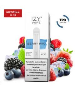 IZY ONE - POD USA E GETTA 600 PUFF 2ML - BERRY MIX 18 MG NICOTINA