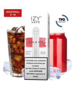 IZY ONE - POD USA E GETTA 600 PUFF 2ML - COLA ICE 18 MG NICOTINA