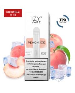 IZY ONE - POD USA E GETTA 600 PUFF 2ML - PEACH ICE 18 MG NICOTINA