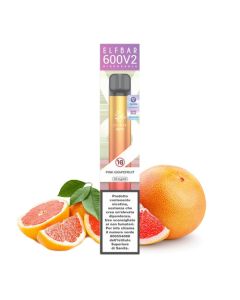 ELF BAR - USA E GETTA 600 V2 - PINK GRAPEFRUIT 20MG NICOTINA 